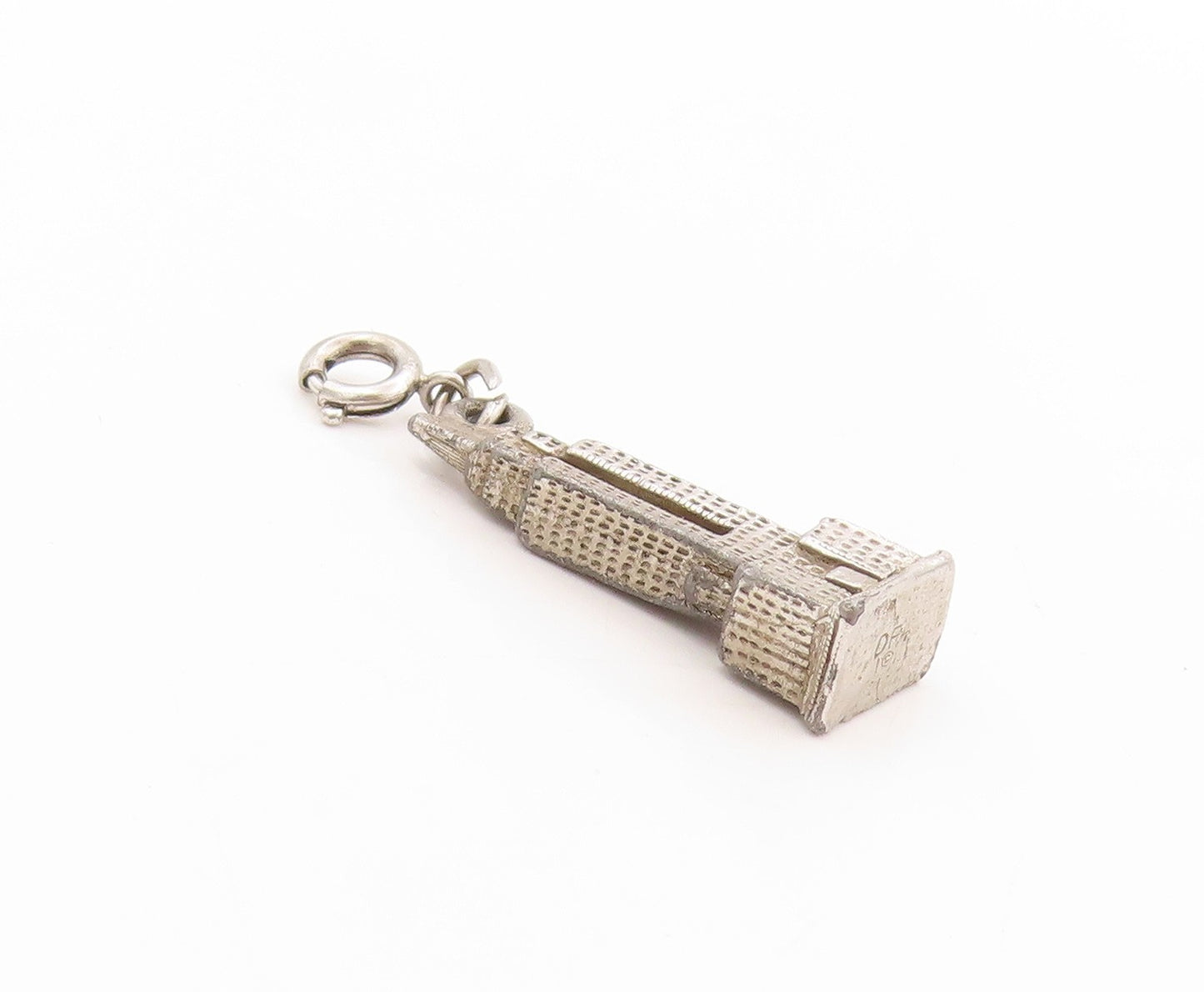 925 Sterling Silver Vintage Pendant 3D NYC Empire State Building Charm  PT25106