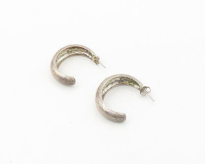 SILPADA 925 Sterling Silver  Vintage Shiny Hammered JHoop Earrings  EG9487