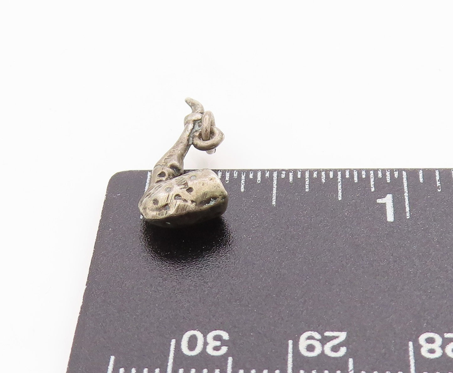 925 Sterling Silver Vintage Pendant Etched Dotted Piper Smoking Charm  PT24807