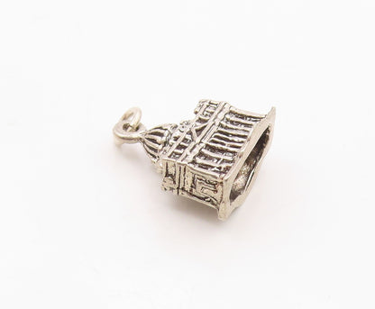 925 Sterling Silver  Vintage Royal Building Motif Charm Pendant  PT21784