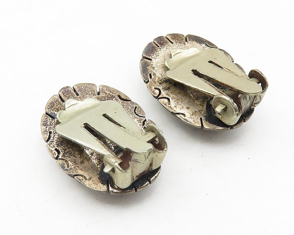 N.C.V. 925 Sterling Silver Vintage Antique Black Onyx Drop Earrings EG5763