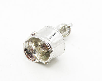 925 Sterling Silver  Vintage Shiny Petite Police Hat Drop Pendant  PT9363