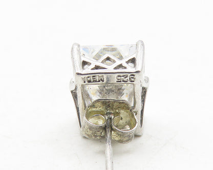 925 Sterling Silver  Prong Set Sparkling Cubic Zirconia Stud Earrings  EG6255