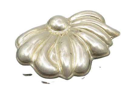 MEXICO 925 Sterling Silver  Vintage Shiny Hollow Flower Brooch Pin  BP4286