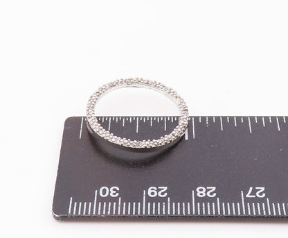 925 Sterling Silver  Vintage Genuine Diamonds Open Circle Pendant  PT15683