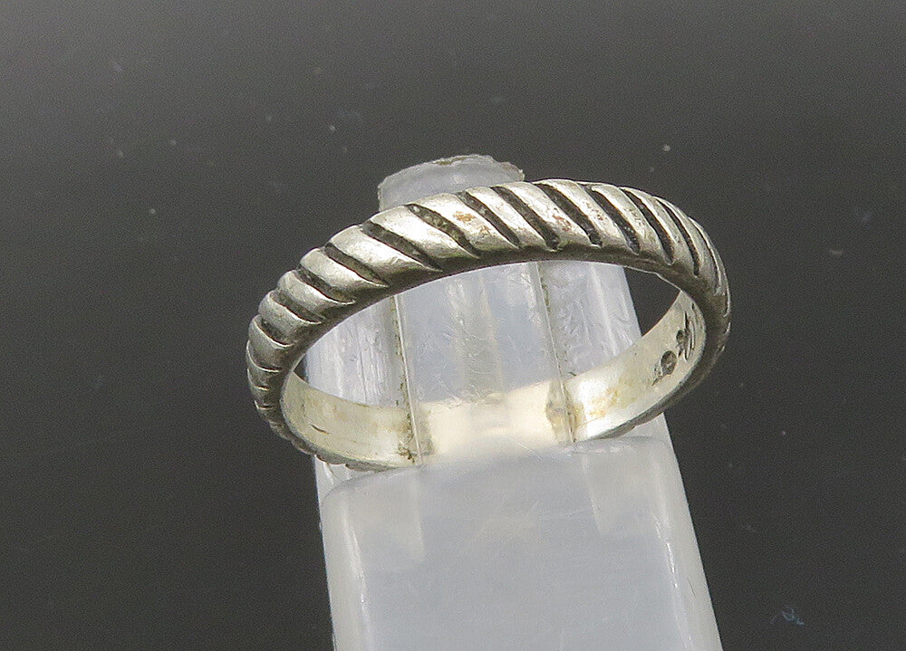 CAROLYN POLLACK 925 Silver  Vintage Petite Twist Round Band Ring Sz 6  RG21615
