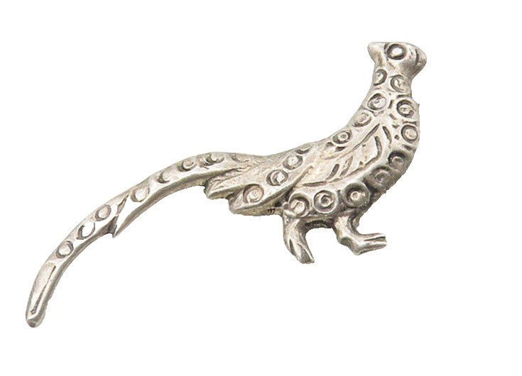 MEXICO 925 Sterling Silver  Vintage Bird Etched Detail Brooch Pin  BP4105