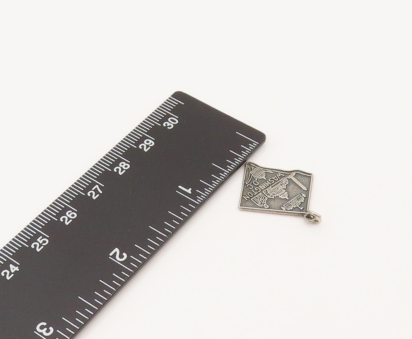 925 Silver  Vintage Washington DC Capital Building Souvenir Pendant  PT21934