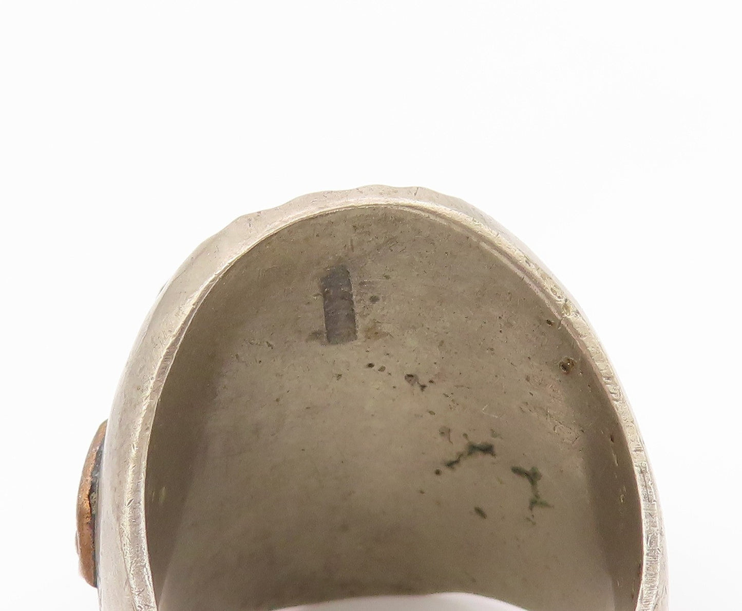 925 Sterling Silver Vintage Ring Antique Enamel Horse & Horseshoe Sz 10 RG34504