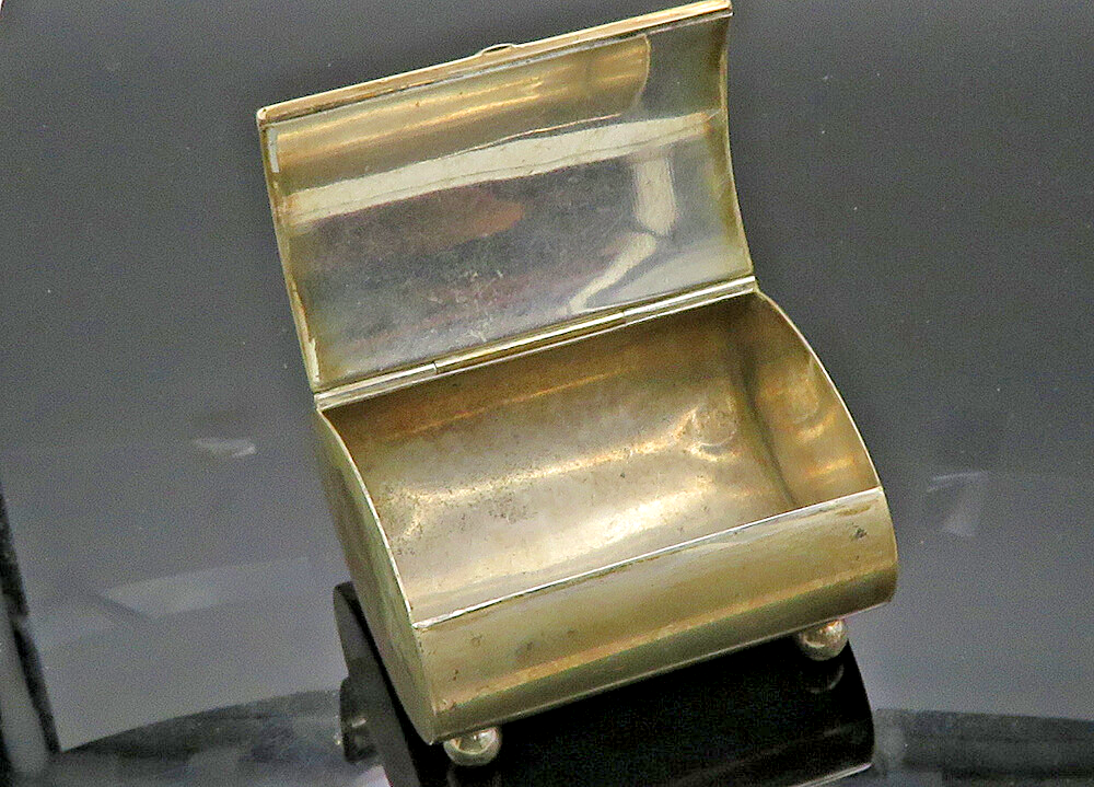 A. KUHN GERMANY 830 Silver Vintage Antique Large Jewelry Trinket Box  TR2890