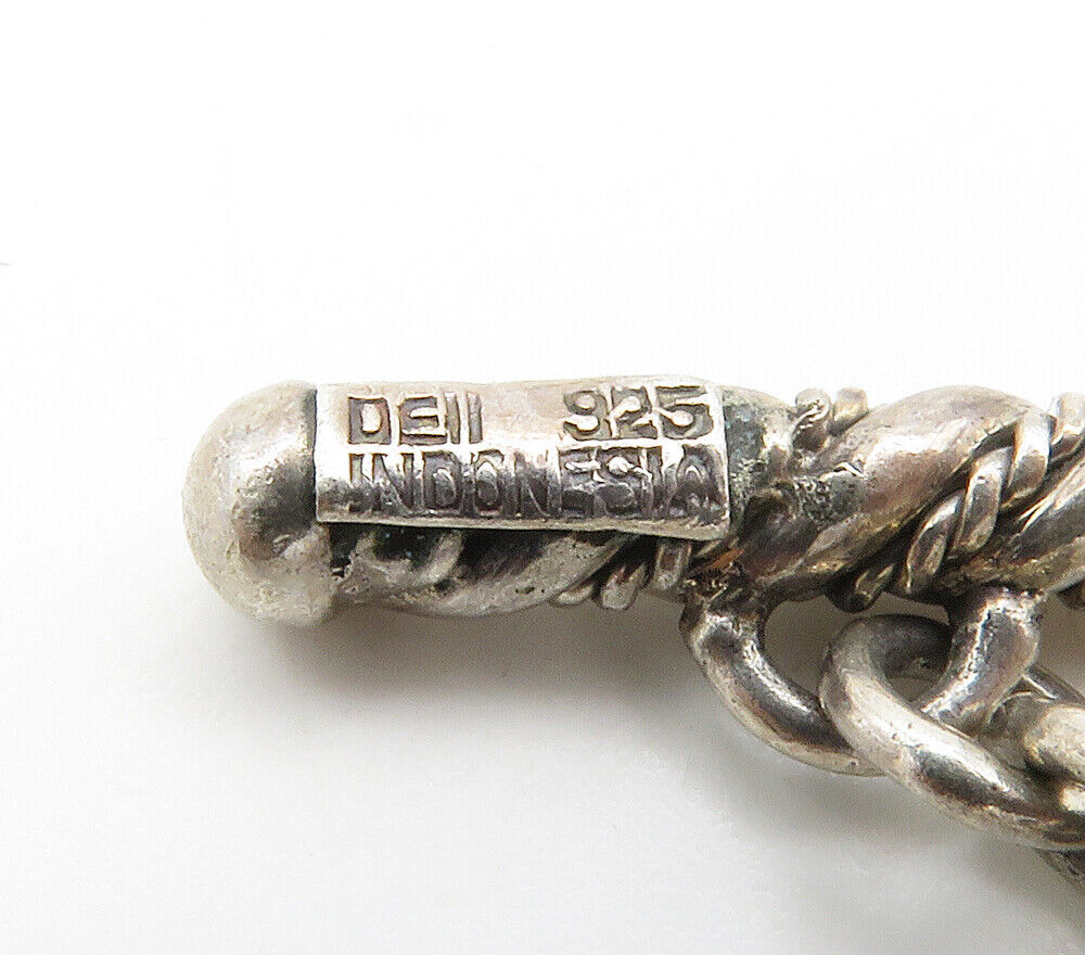 925 Sterling Silver  Vintage Shiny Minimalist Wheat Link Chain Necklace NE2427