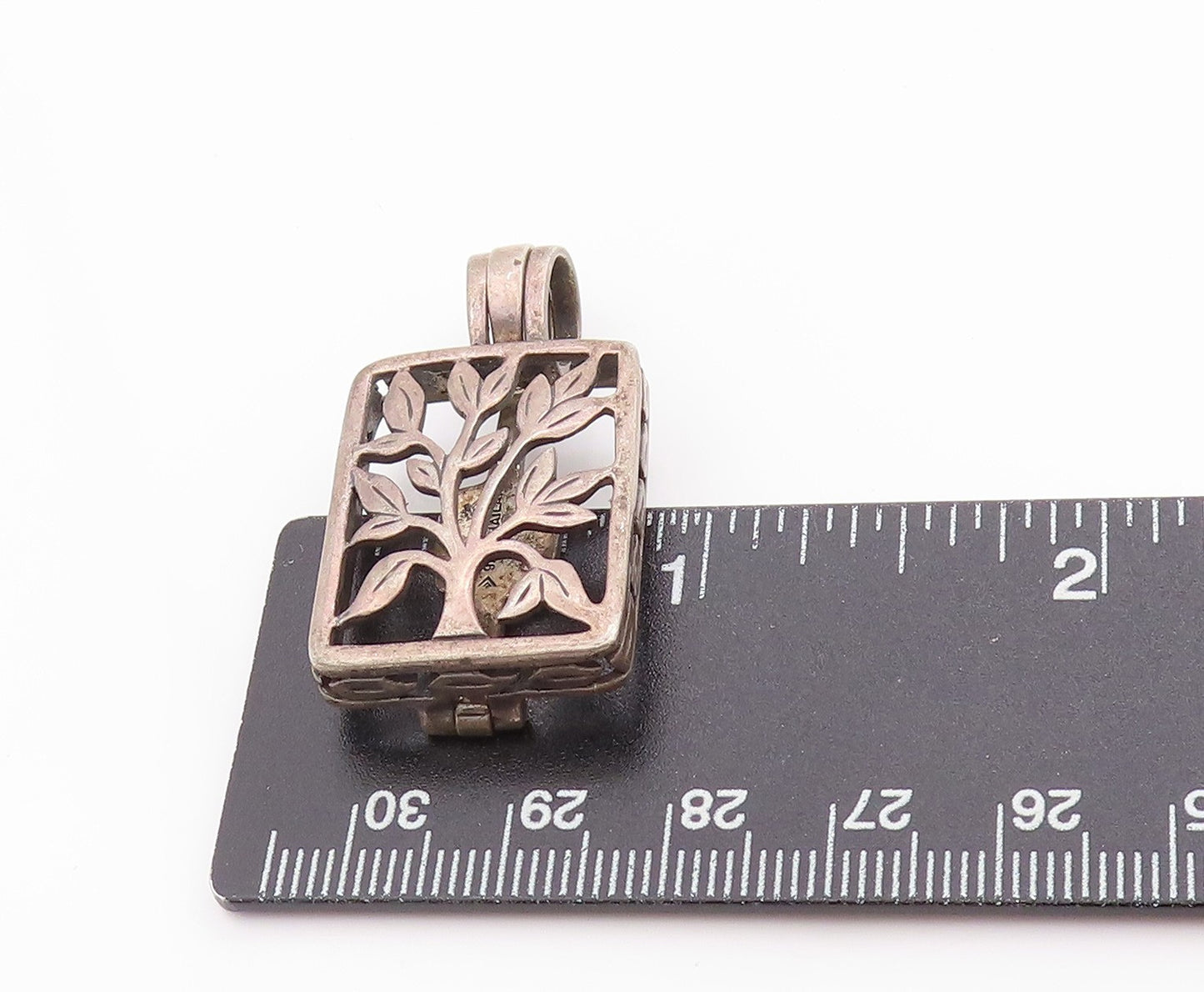 925 Sterling Silver Vintage Pendant SILPADA Floral Live Laugh Love OPENS PT24852