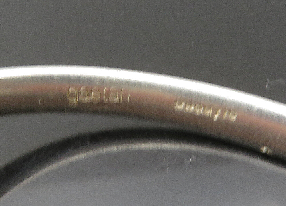 GAETAN 925 Sterling Silver  Vintage Shiny Loop Hook Bangle Bracelet  BT8885