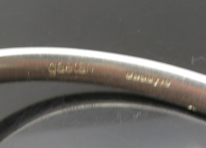 GAETAN 925 Sterling Silver  Vintage Shiny Loop Hook Bangle Bracelet  BT8885
