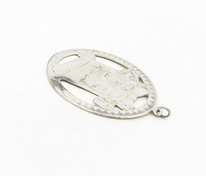 925 Sterling Silver  Vintage Jingle Bells Music 1976 Christmas Pendant  PT6580