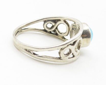 925 Sterling Silver  Rainbow Metallic Infinity Swirl Band Ring Sz 9  RG11556