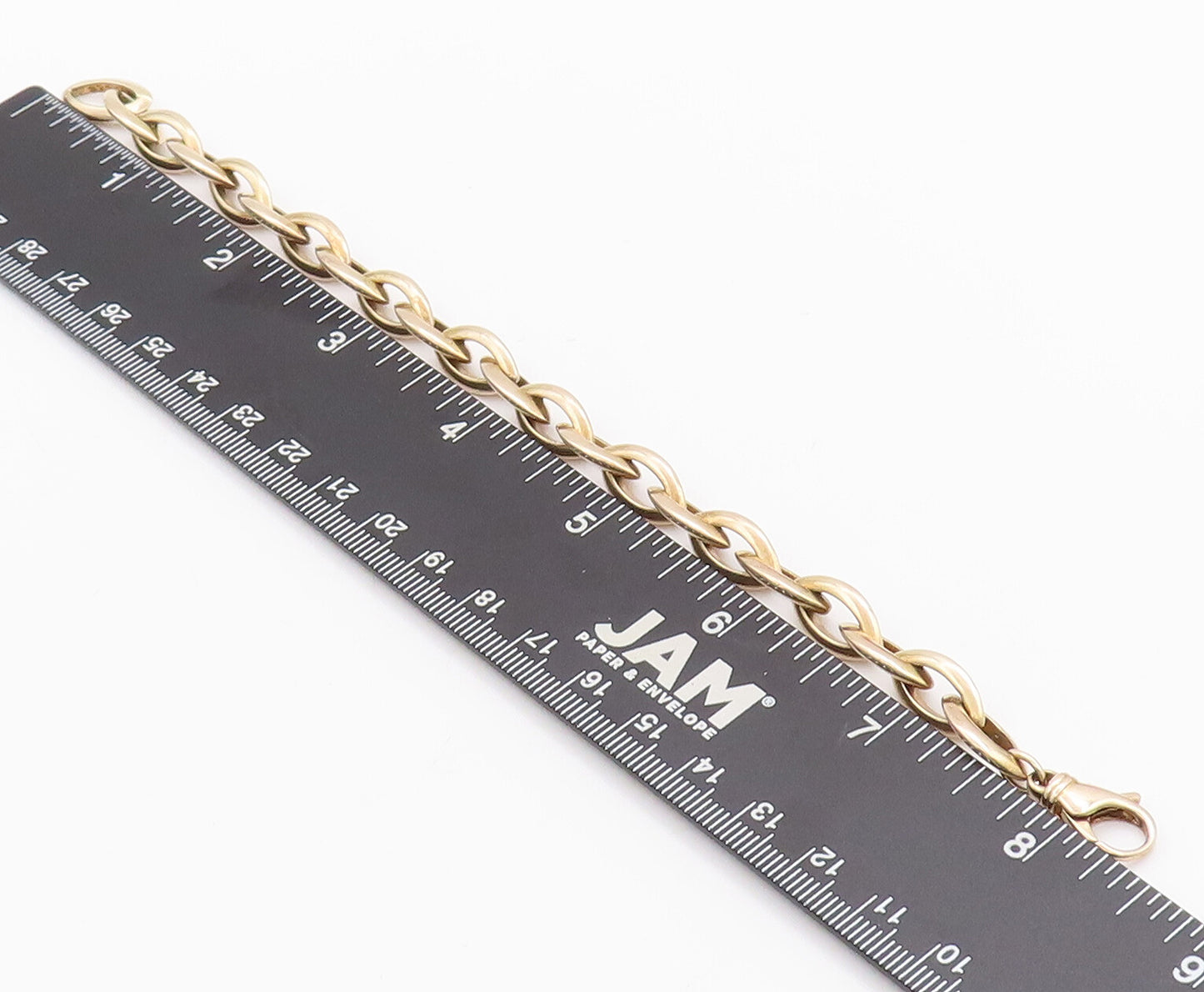 925 Sterling Silver Vintage Bracelet Gold Plated Designer Eye Shape Link BT10335