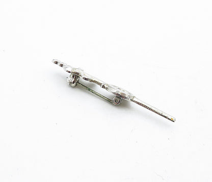 925 Sterling Silver  Vintage Petite Shiny Sword Motif Brooch Pin  BP1976