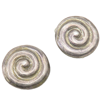MEXICO 925 Sterling Silver Vintage Spiral Non Pierce Drop Earrings  EG9412