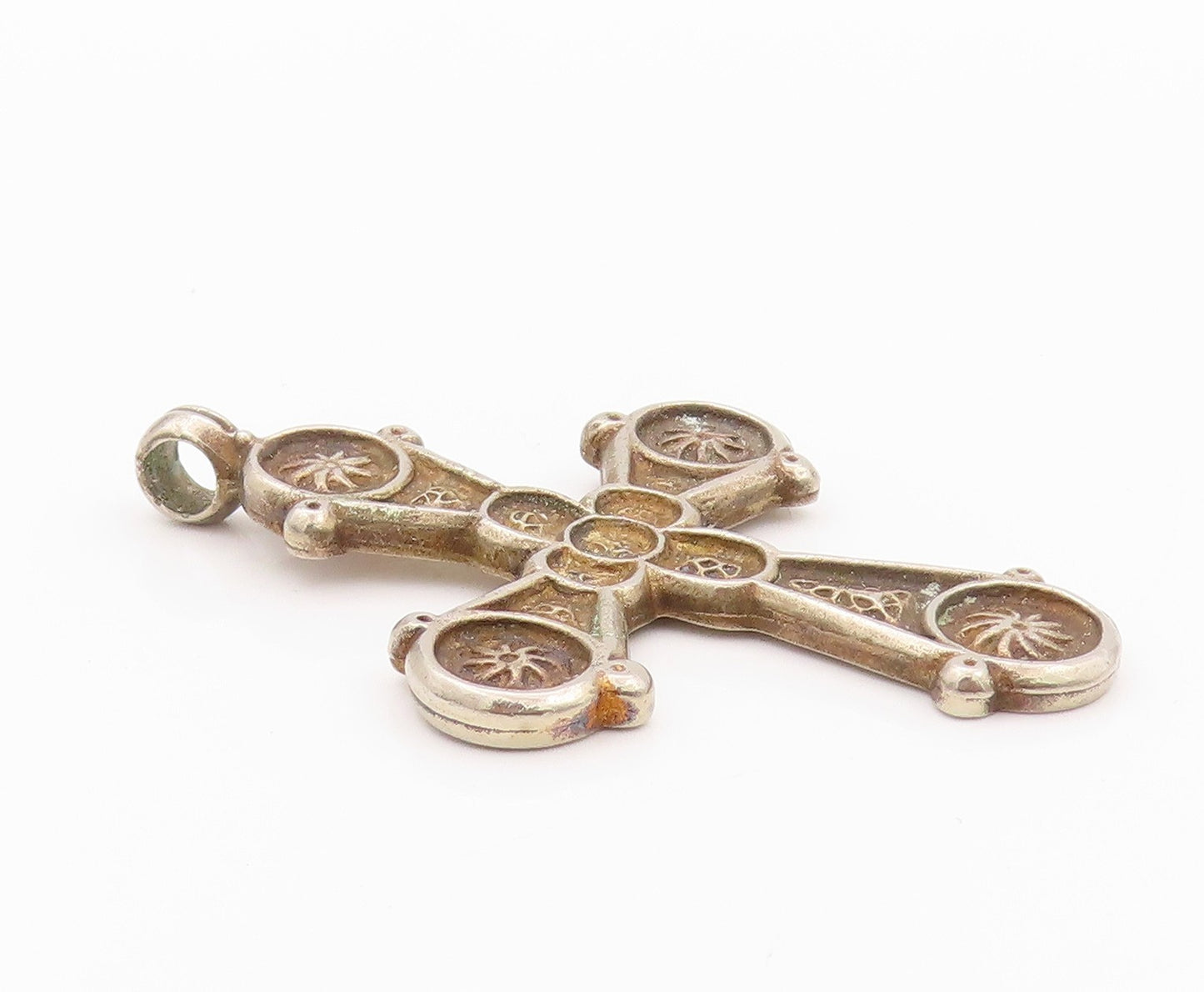 925 Sterling Silver Vintage Pendant MMA Byzantine Cross 6th Century  PT23992