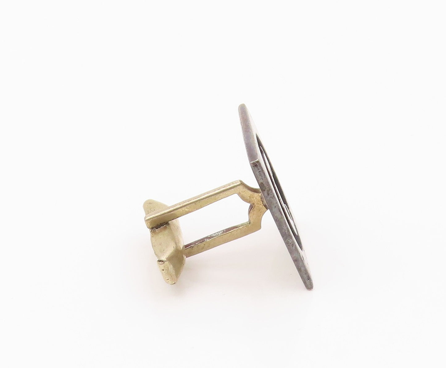 MEXICO 925 Sterling Silver  Vintage Carved Initial C Square Cufflinks  TR3373