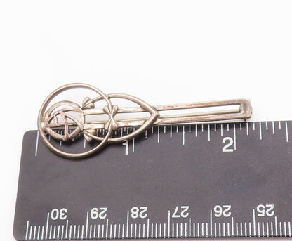 925 Sterling Silver Vintage Brooch Pin EUROPE Designer Cutout Carved  BP10804