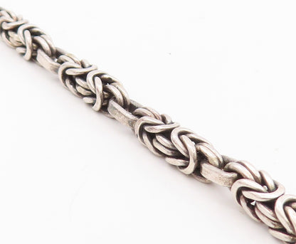 925 Sterling Silver Vintage Bracelet BALI Snail Link Carved Chain  BT10827