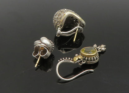 LAGOS HARDY BIXBY 925 Silver & 14K GOLD  Vintage 3 Pcs Single Earrings EG11243