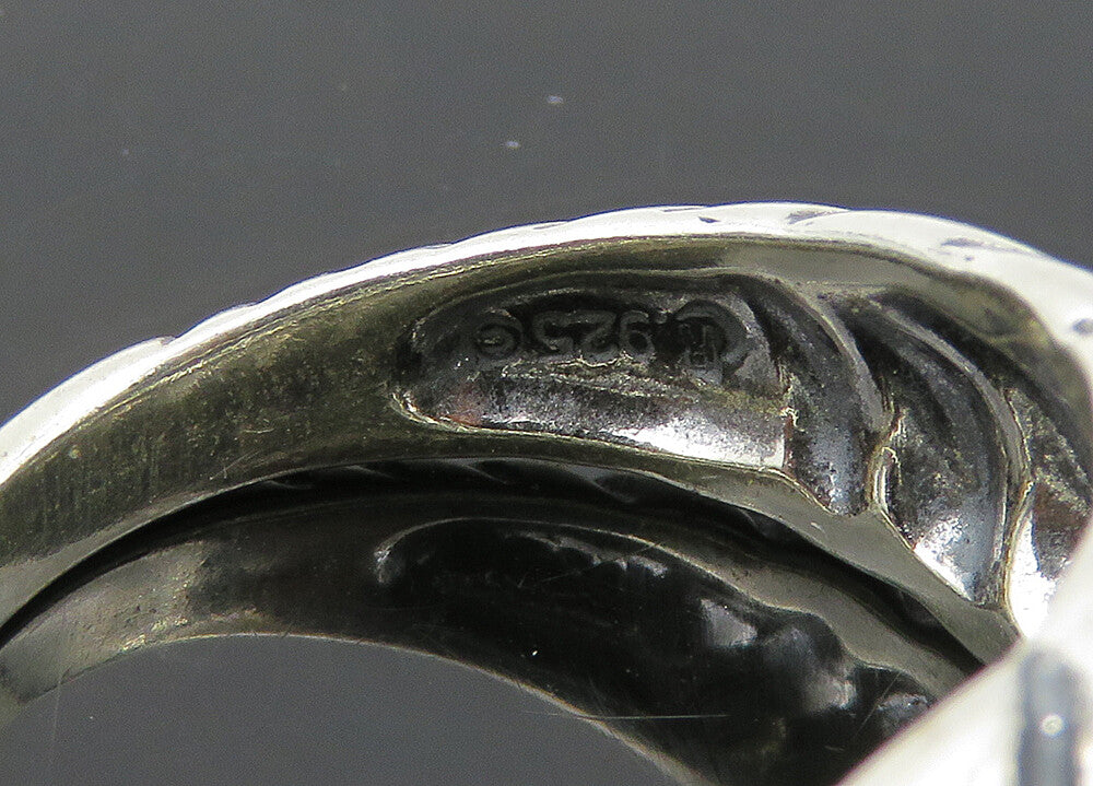 CAROLYN POLLACK 925 Silver  Vintage Shiny Fluted Dome Band Ring Sz 6  RG22229