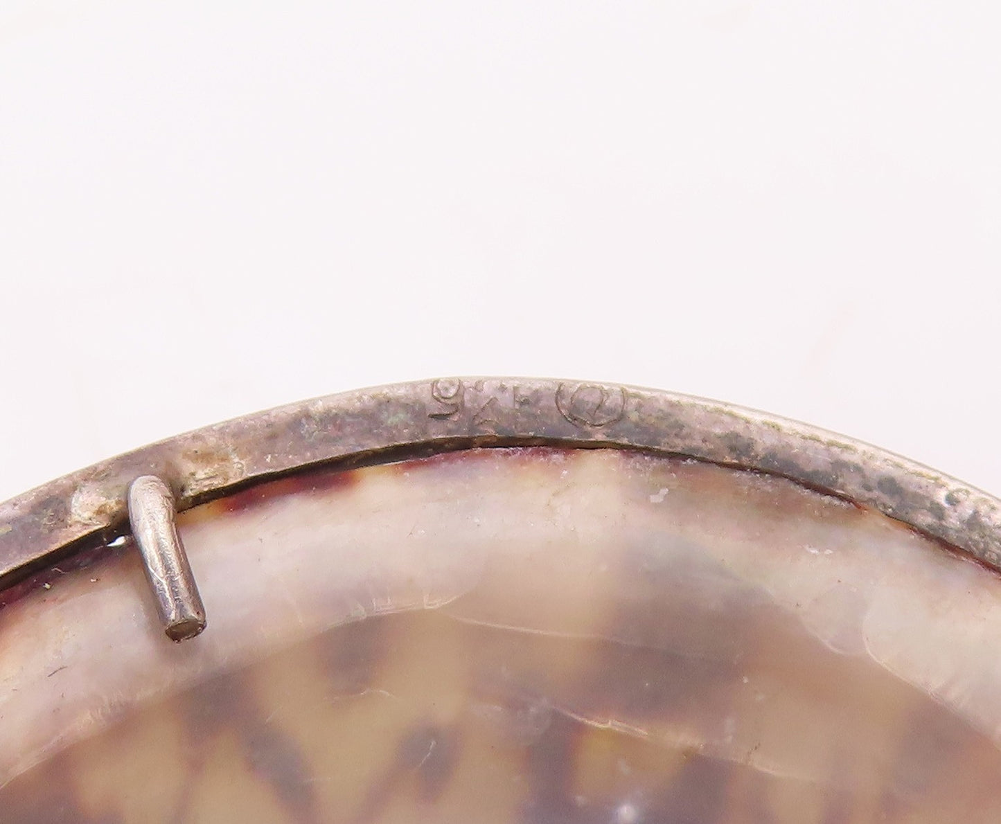 925 Sterling Silver  Vintage Opihi Dome Drop Pendant  PT16149
