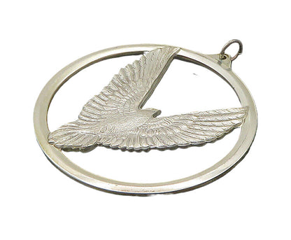 WALLACE 925 Silver  Vintage Peace On Earth Good Will Dove Pendant  PT18860