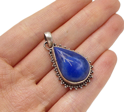 925 Sterling Silver  Vintage Bezel Set Shattuckite Drop Pendant  PT2322
