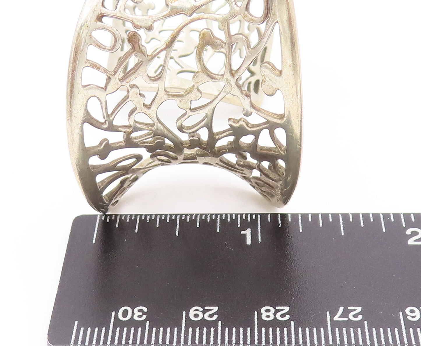 925 Sterling Silver Vintage Bracelet KIT HEATH Designer Twisted Cuff  BT10383