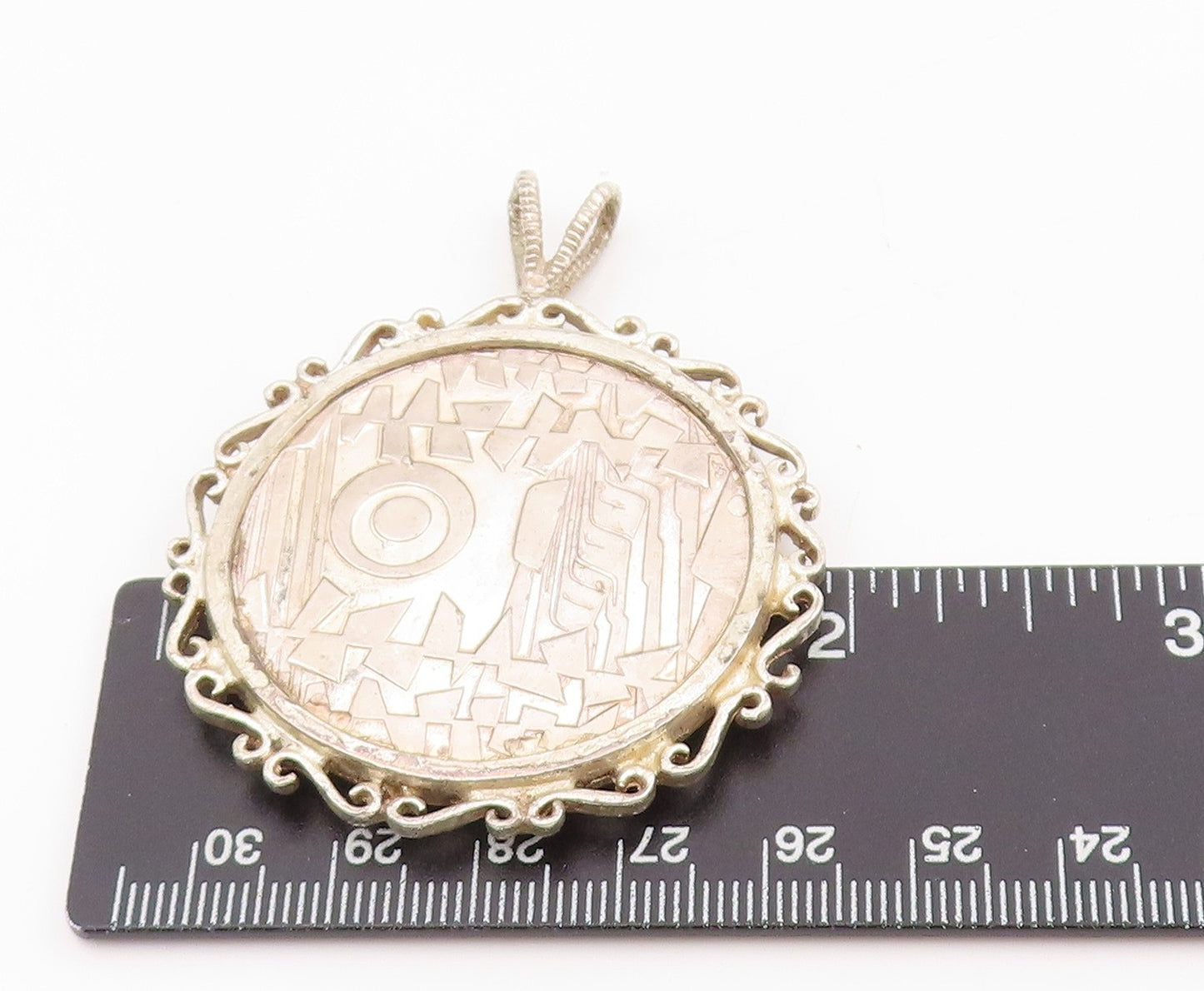 925 Sterling Silver Vintage Pendant Washington World's Fair Expo Medal  PT25517