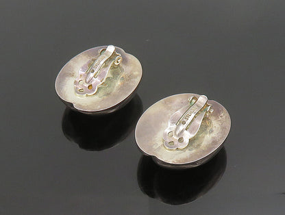 BAYANIHAN 925 Silver  Vintage Scalloped Swirl Non Pierced Earrings  EG11693