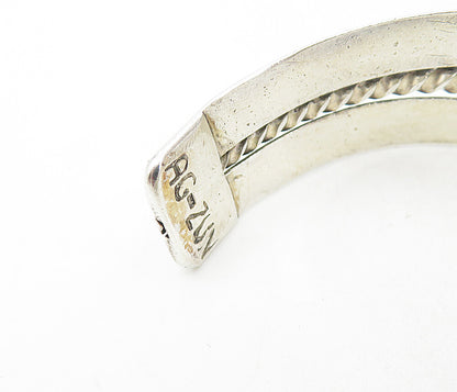 OP ZUNI 925 Sterling Silver  Vintage Shiny Open Twist Cuff Bracelet  BT3863