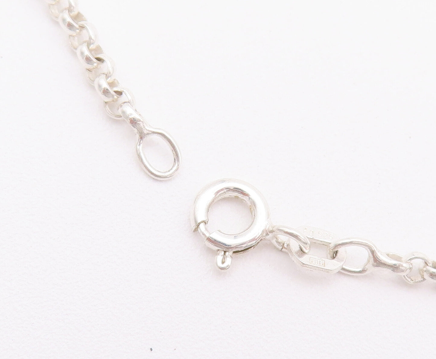925 Sterling Silver Vintage Necklace Swirly Carved Infinity Large Bead  NE4243