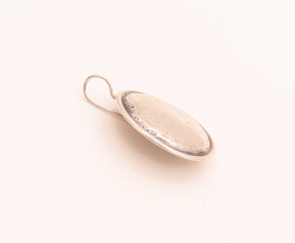925 Sterling Silver  Vintage Designer Round Bulged Bordered Earrings EG12408