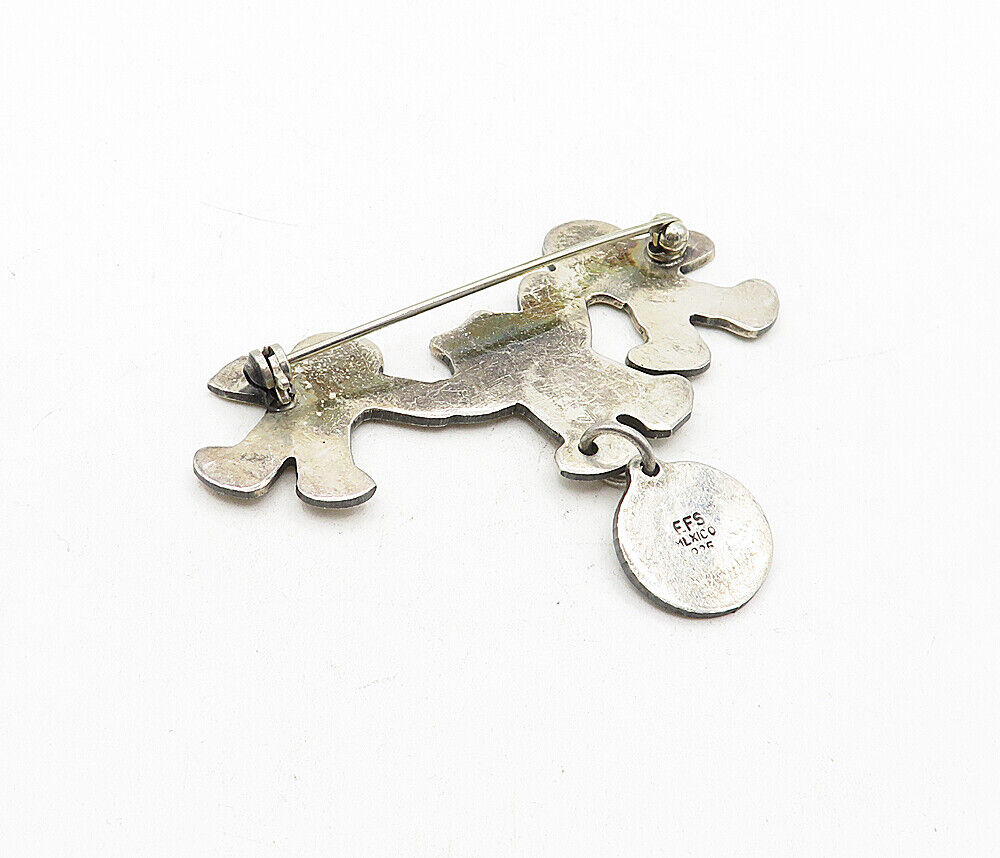 EFS MEXICO 925 Silver  Vintage Children Holding Hands Unity Brooch Pin  BP1475