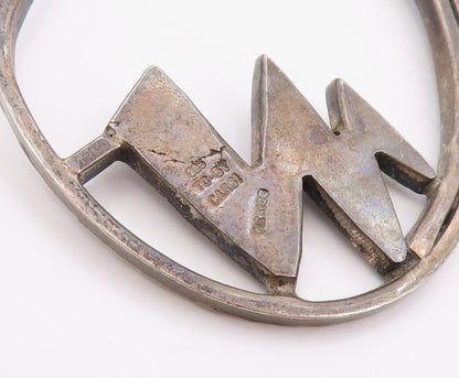 CARSI MEXICO 925 Silver Vintage Modernist Hammered Cat Brooch Pin  BP9408