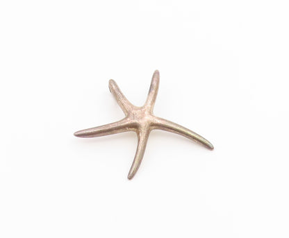 925 Sterling Silver Vintage Pendant Minimalist Nautical Starfish Charm  PT26571