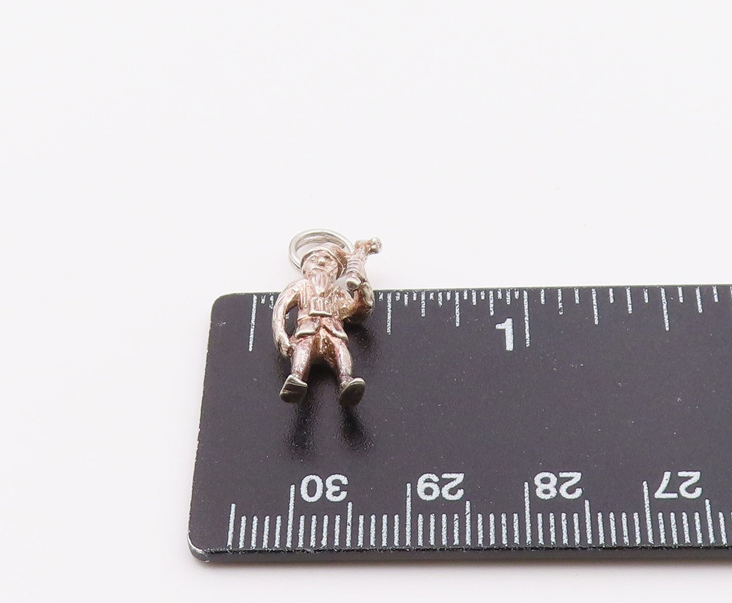 925 Sterling Silver  Vintage Petite Man With Axe Drop Pendant  PT18950