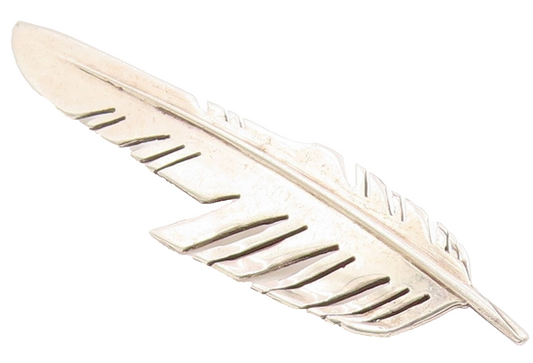 925 Sterling Silver Vintage Brooch Pin SOUTHWESTERN Minimalist Feather  BP12345