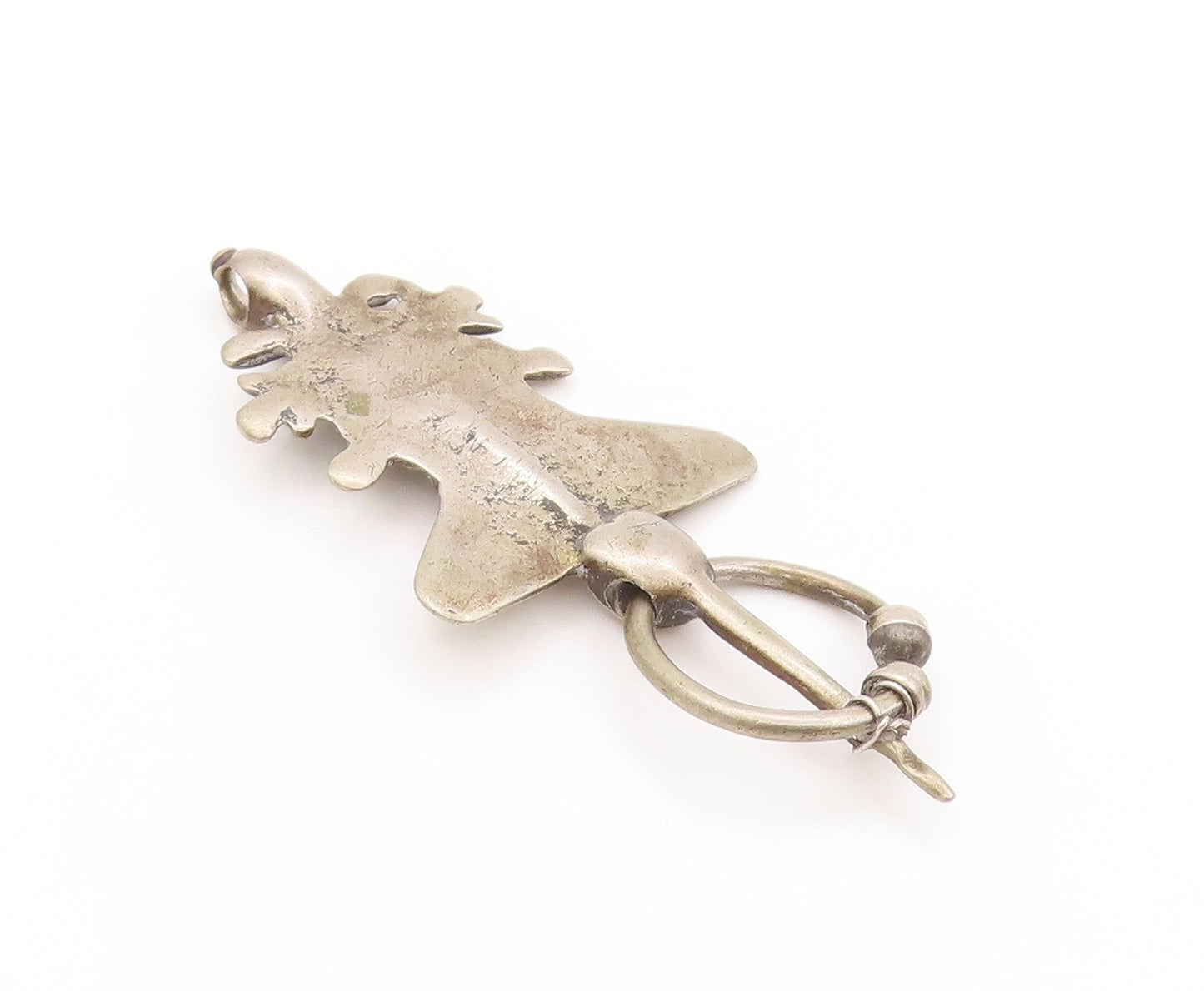 925 Sterling Silver Vintage Pendant Traditional North African Fibula  PT24237