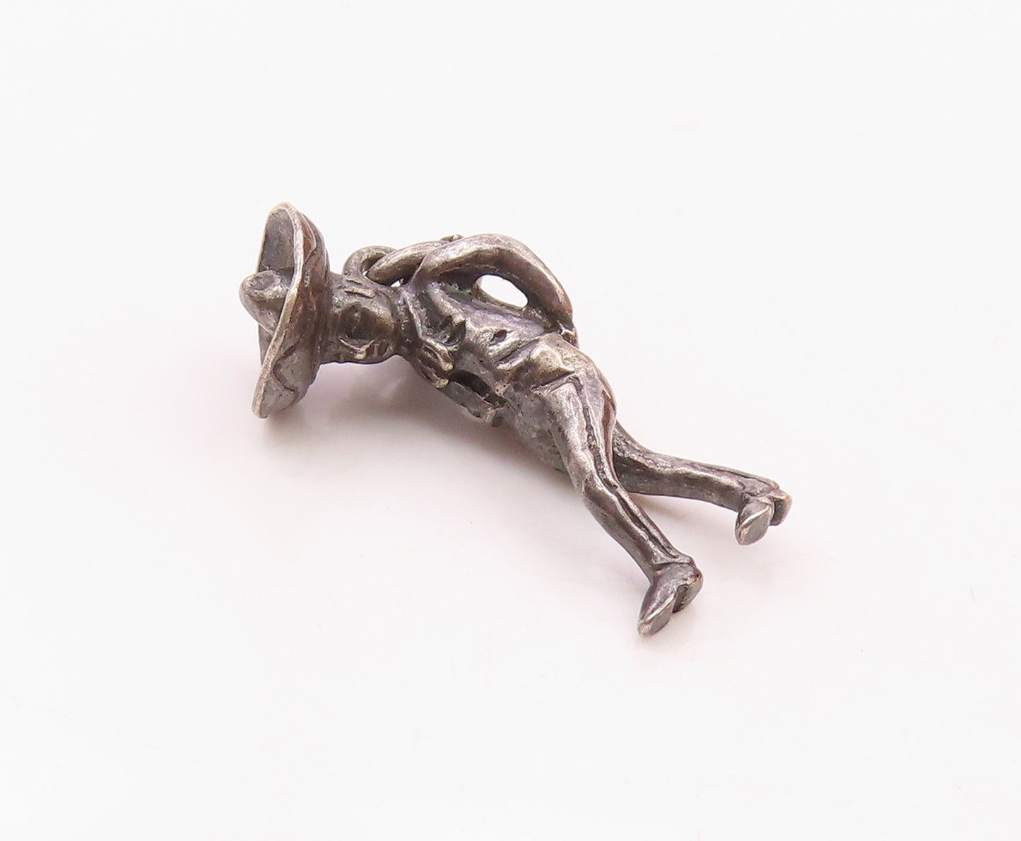 925 Sterling Silver  Vintage Mariachi Man With Head Down Pendant  PT21883