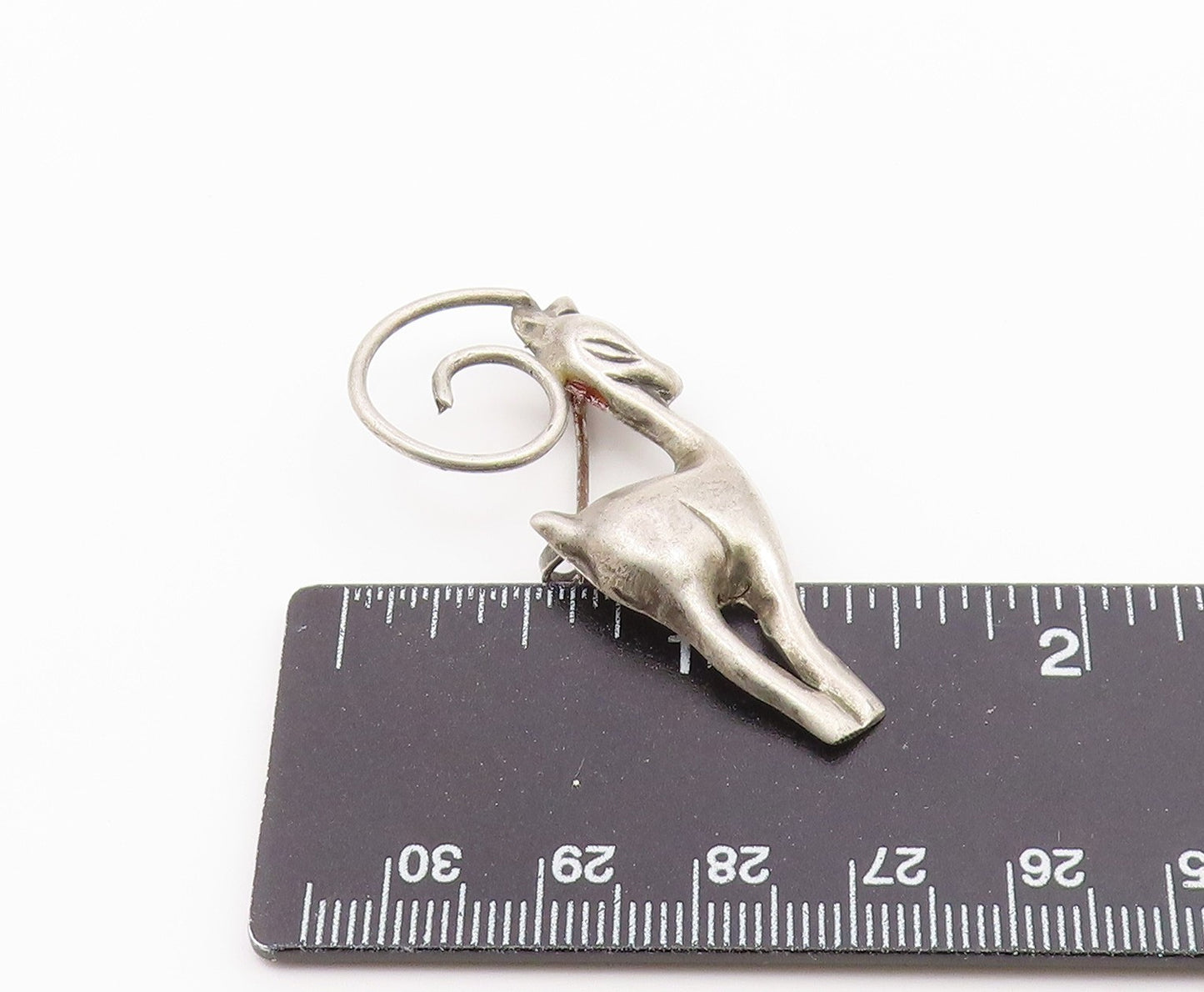 MEXICO 925 Silver  Vintage Antique Beautiful Dainty Deer Brooch Pin  BP9890