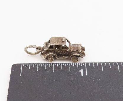 925 Sterling Silver Vintage Pendant Miniature Classic Car Charm Moves  PT26156