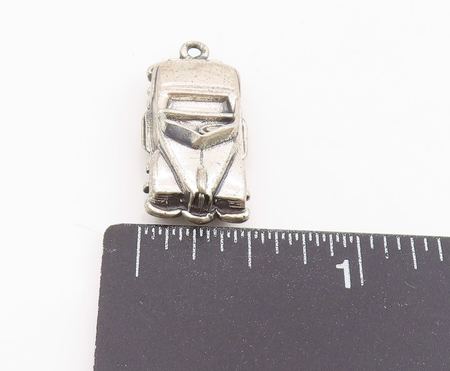 925 Sterling Silver Vintage Pendant Retro Convertible Sports Car Charm  PT25511
