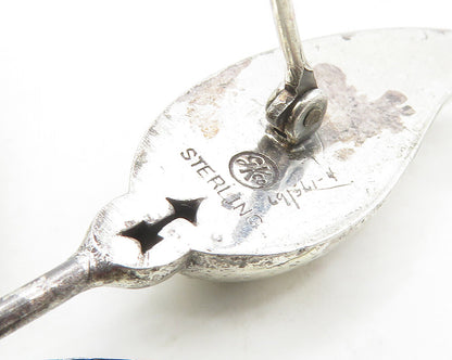 GKCO 925 Sterling Silver  Vintage Single Flower Motif Brooch Pin  BP6751