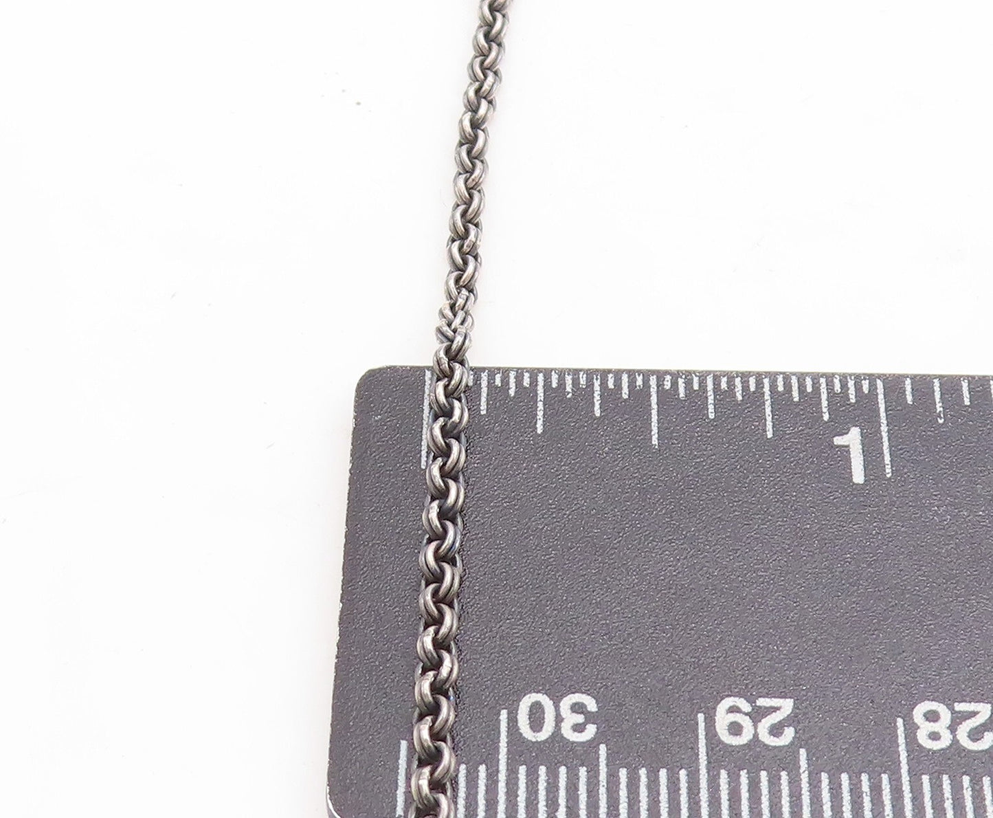925 Sterling Silver  Vintage Pink Mother Of Pearl Twist Chain Necklace  NE1929